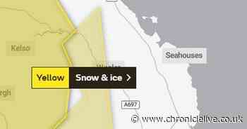 Weather warning for snow and ice issued for parts of Northumberland