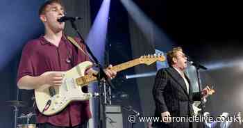 Sam Fender duets with Elton John at music legend's annual Oscars party in Hollywood