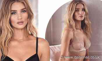 Rosie Huntington-Whiteley shows off her phenomenal figure as she models new lingerie collection
