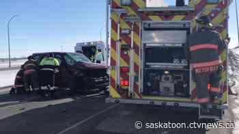 Three taken to hospital after crash outside Saskatoon