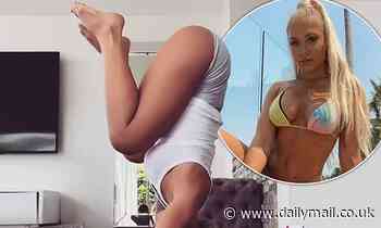 Tammy Hembrow suffers a yoga FAIL as she loses balance