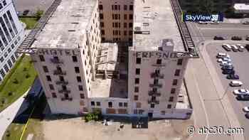 Hotel Fresno restoration crews finding art among the architecture - KFSN-TV