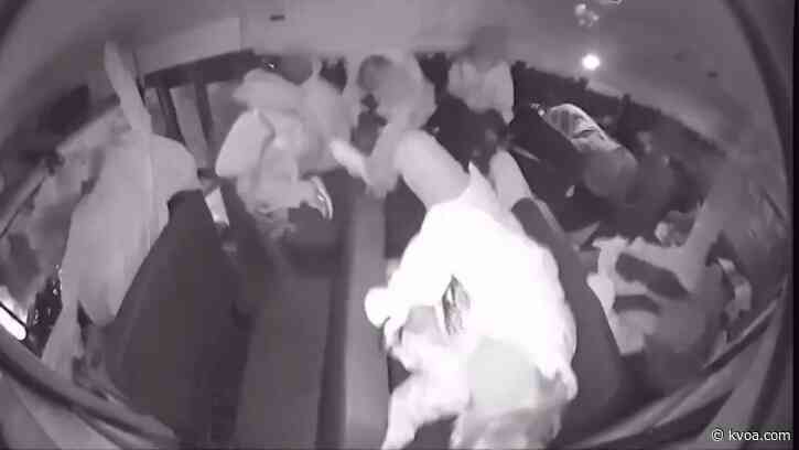 School bus flips during crash in Ohio