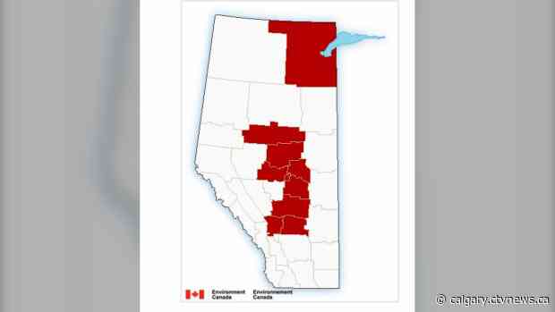 Weather warnings in place for parts of central and southern Alberta