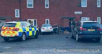 Car rolled into fence on Walker street as person is arrested on suspicious of dangerous driving