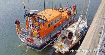 See stomach-churning conditions RNLI crew face in missing person exercise off Northumberland coast