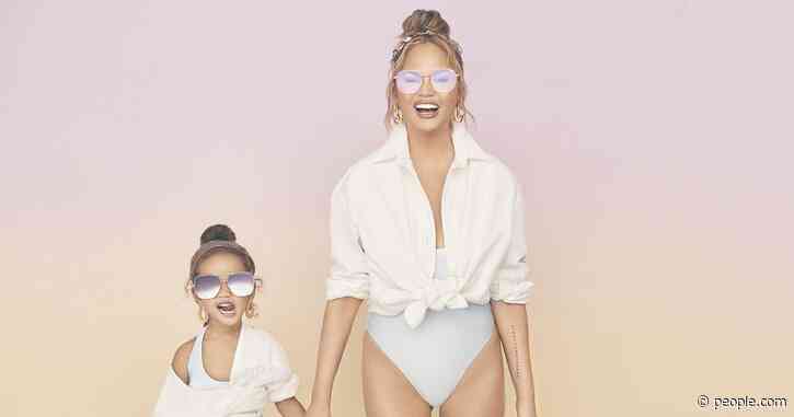 Twinning! Chrissy Teigen and Daughter Luna, 4, Model Together for Her New Eyewear Collection