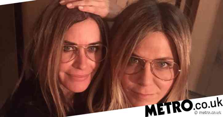 Jennifer Aniston and Courteney Cox are twinning with matching hair and glasses amid Friends reunion news