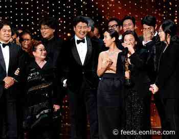 The Oscars Crowd Wouldn't Let Parasite's Best Picture Acceptance Speech Get Cut Off