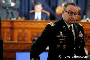 Trump says military may consider discipline for ousted aide Vindman