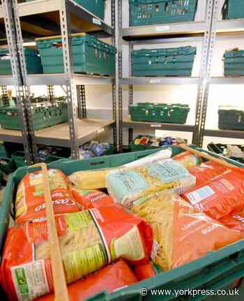 Increase in number of food bank vouchers handed out in York