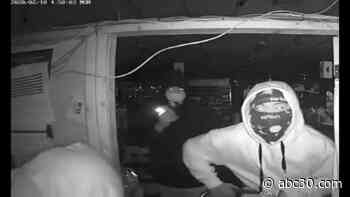 Masked men caught on camera stealing safe from Merced County market