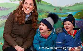 Watch: Duchess of Cambridge Kate has a ball on visit to Co Down farm