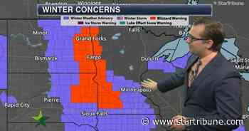 Temperatures dropping as arctic front moves into Minnesota