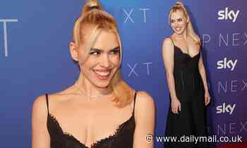 Billie Piper oozes elegance as she goes braless beneath a plunging black gown at Sky Up Next 2020