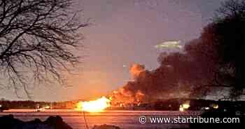 Crews battle large house fire on Lake Minnetonka late into the night