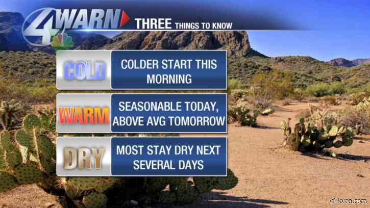 Sunny and more seasonable today!