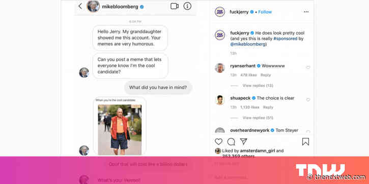 ‘Cool candidate’ Mike Bloomberg begs for your vote with Instagram memes