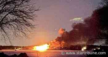 Large, stubborn fire engulfs Lake Minnetonka house owned by member of wealthy Davis family