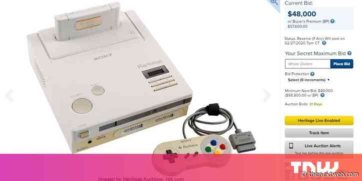The legendary Nintendo PlayStation is on auction, and it’s already at $48K