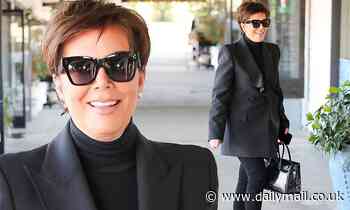 Kris Jenner opts for chic black ensemble while grabbing lunch with a friend in Los Angeles