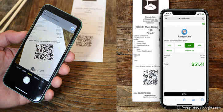 Apple Pay and QR codes see restaurants with Clover POS encourage customers to ‘dine ‘n dash’