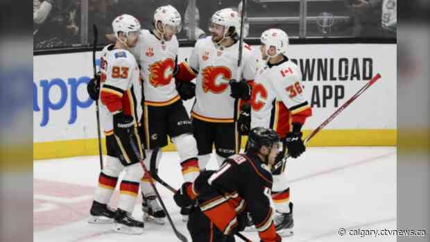 Talbot makes 44 saves, Calgary Flames rout Anaheim Ducks 6-0