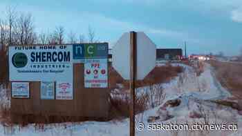 Crews battling blaze at Shercom Industries