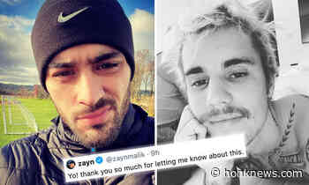 Zayn Malik Reacts On Tweeter To Justin Bieber Music Collaboration Rumours - Honk News