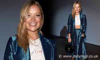 Laura Whitmore looks effortlessly chic at Central Saint Martins show during LFW 