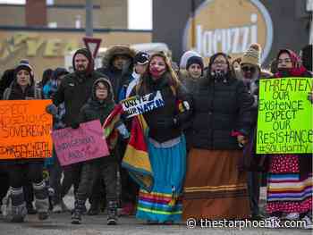 Protest blocks traffic at downtown Saskatoon intersection - Saskatoon StarPhoenix