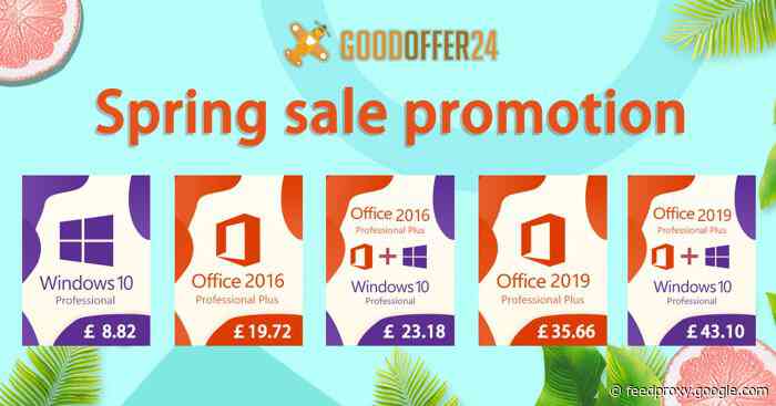GOODOFFER24 Sping sale (up 80% off): Windows 10 Pro (2PC) just £ 14.97