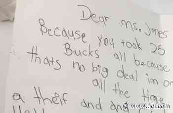 6-year-old pens searing letter after fight with teacher: 'Please read the note' - AOL