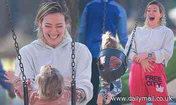 Hilary Duff makes parenting look like a blast as she takes daughter Banks to the park