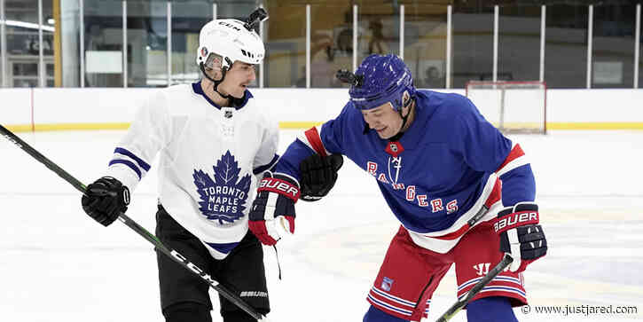 Justin Bieber Skates Circles Around Jimmy Fallon While Teaching Him How To Play Hockey