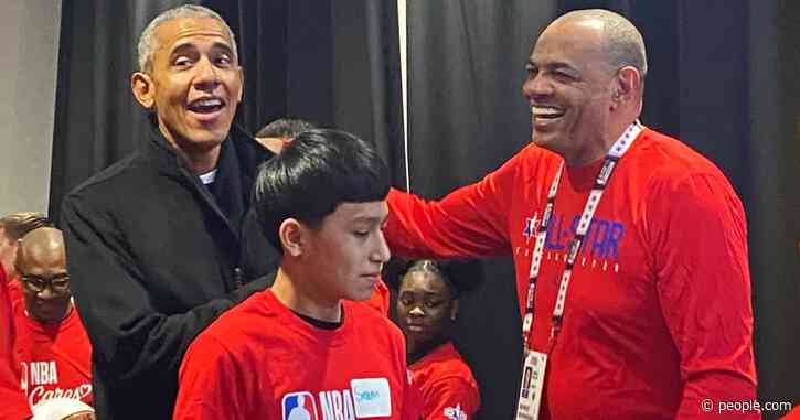 Barack Obama Makes Surprise Appearance at NBA Cares Event During All-Star Weekend