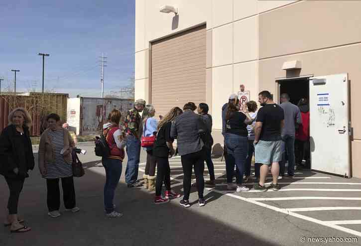 The Latest: Democrats in line for early voting in Nevada
