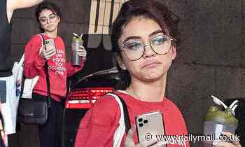 Sarah Hyland visits the gym on Valentine's Day after flooding her Instagram with love for fiance