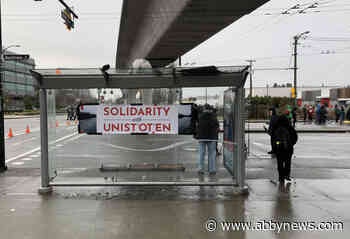 Wet’suwet’en supporters against pipeline block rail tracks in Vancouver, impacting Amtrak