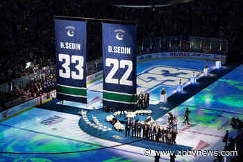Sedins’ jerseys retired as Canucks blank Blackhawks 3-0 - Abbotsford News