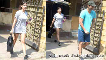 Rumoured lovebirds Rhea Chakraborty and Sushant Singh Rajput get papped together post gym session