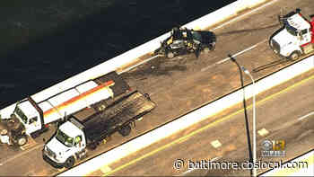 Man Killed After Being Knocked Off Key Bridge During Crash - CBS Baltimore