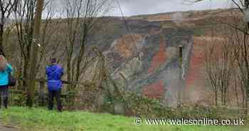 Landslide tears down mountain in the Rhondda after Storm Dennis