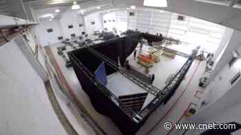 Timelapse of the Fox Sports NASCAR hangar shoot being put together video     - Roadshow