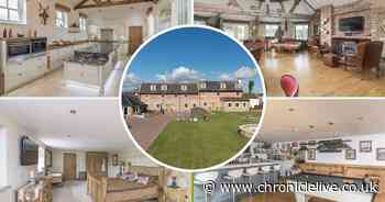See inside this incredible barn conversion in East Boldon with its own entertainment lounge and gym