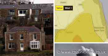 Flooding, trapped cars and cancelled flights as Storm Dennis causes havoc across North East