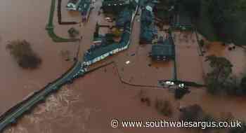 Storm Dennis: Drone footage shows flooding in Crickhowell - South Wales Argus