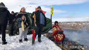 Demonstrators gather at Confederation Bridge to back Wet'suwet'en hereditary chiefs
