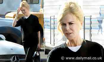 Nicole Kidman puts on her dancing shoes as she kicks off long day on set of The Prom