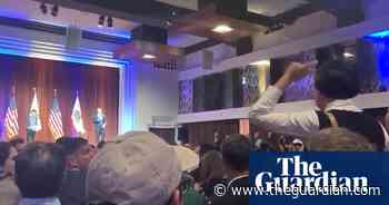 Queer activists escorted out of Pete Buttigieg event in San Francisco – video